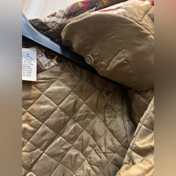 Vintage Silk Bomber Jacket Removable Shoulder Pads Women's Size Medium - Picture 8 of 15